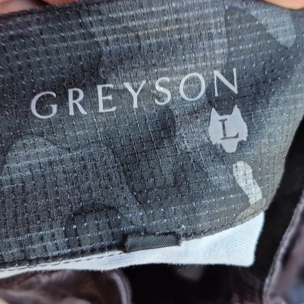 GREYSON Golf Black Grey Floral Jungle Mens‎ L Pullover Quarter Zip Light Jacket